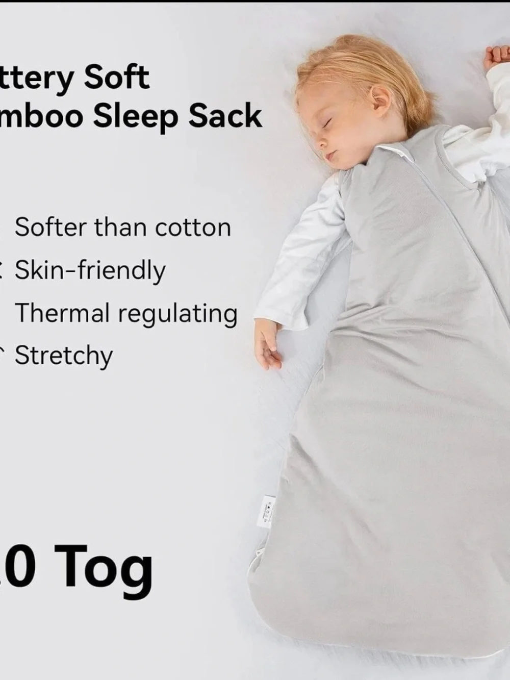 BubblePanda Rayon Made from Bamboo Sleep Sack 18-24 Months 1.0 Tog Toddler